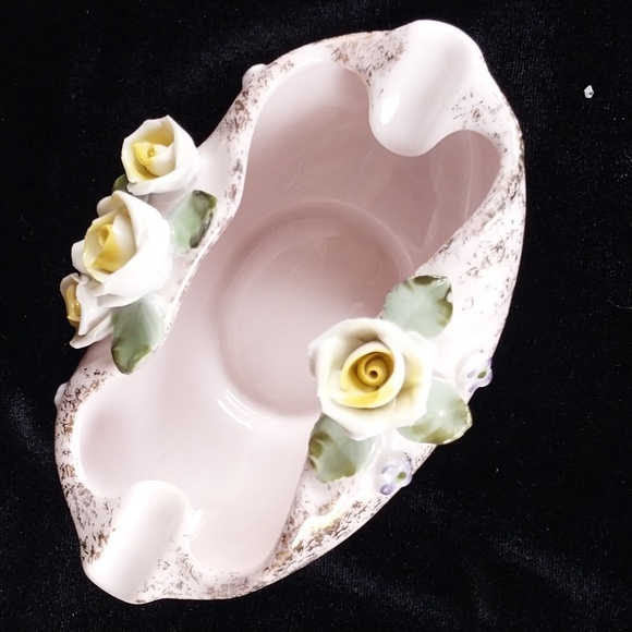 🤑🤑Vintage Lefton China cream and gold ladies ashtray - Picture 12 of 12
